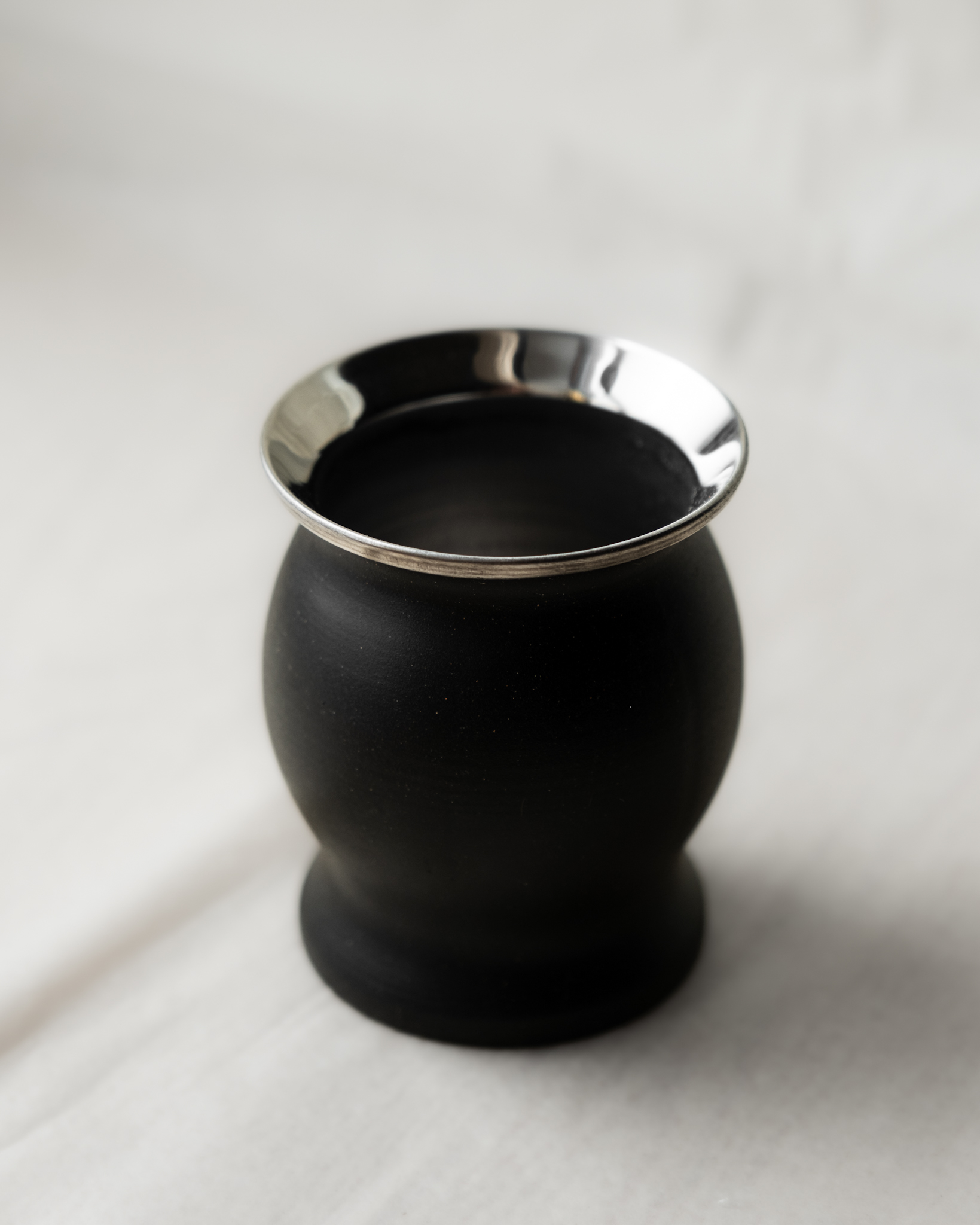 Black Stainless Steel Yerba Mate Gourd image 1